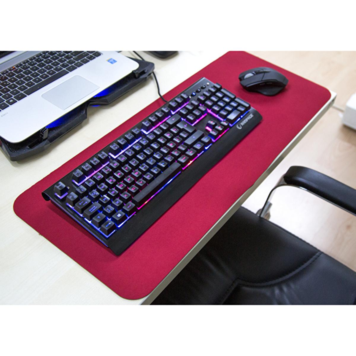 Addison Gaming Mouse Pad: Extra Large Red Non-Slip Extended Mat (27.5x11.8 in) for Enhanced Precision & Comfort by Beauty Care Bag