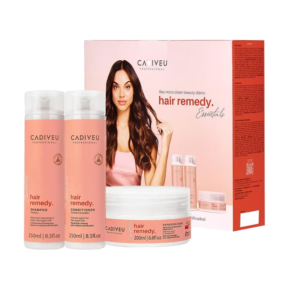 Cadiveu Essentials Hair Remedy Home Care Set - Comprehensive Hair Care Solution for Damaged HairHair MaskTorqelo.com