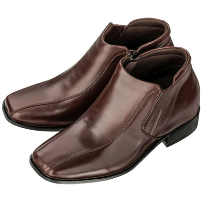 CALDEN Brown Leather Zipper Boots - 3.2 Inches - K99805-1BootsTorqelo.com