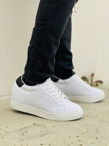 CALTO 2.6-Inch Taller White Elevator Sneakers H0833Sneakers / AthleticsTorqelo.com