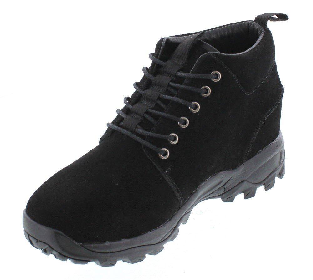 CALTO 3.2" Taller Black Hiker-Style Height-Enhancing Shoes H7222BootsTorqelo.com