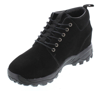 CALTO 3.2" Taller Black Hiker-Style Height-Enhancing Shoes H7222BootsTorqelo.com