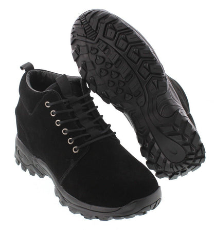 CALTO 3.2" Taller Black Hiker-Style Height-Enhancing Shoes H7222BootsTorqelo.com