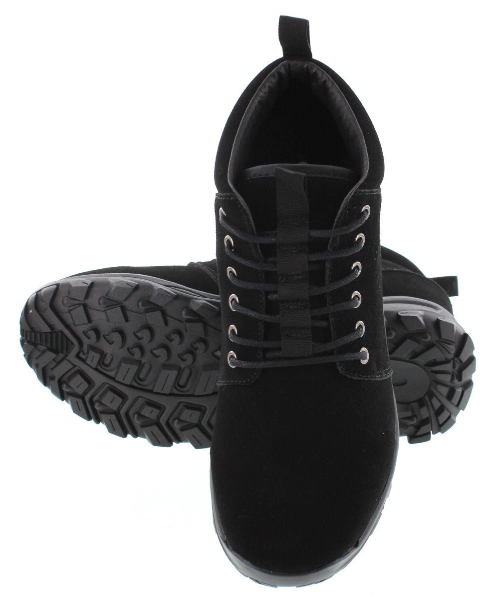 CALTO 3.2" Taller Black Hiker-Style Height-Enhancing Shoes H7222BootsTorqelo.com