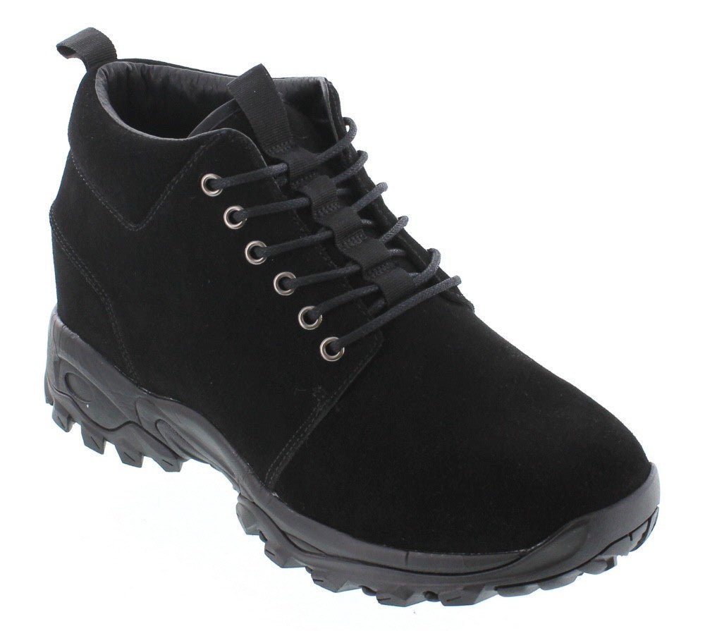 CALTO 3.2" Taller Black Hiker-Style Height-Enhancing Shoes H7222BootsTorqelo.com