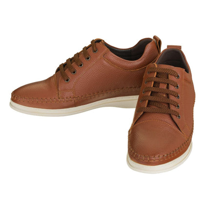 CALTO Casual 3 Inch Leather Elevator Sneakers - Brown - S4313CasualTorqelo.com