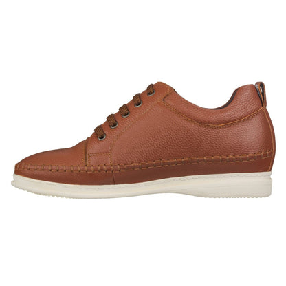 CALTO Casual 3 Inch Leather Elevator Sneakers - Brown - S4313CasualTorqelo.com
