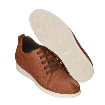 CALTO Casual 3 Inch Leather Elevator Sneakers - Brown - S4313CasualTorqelo.com