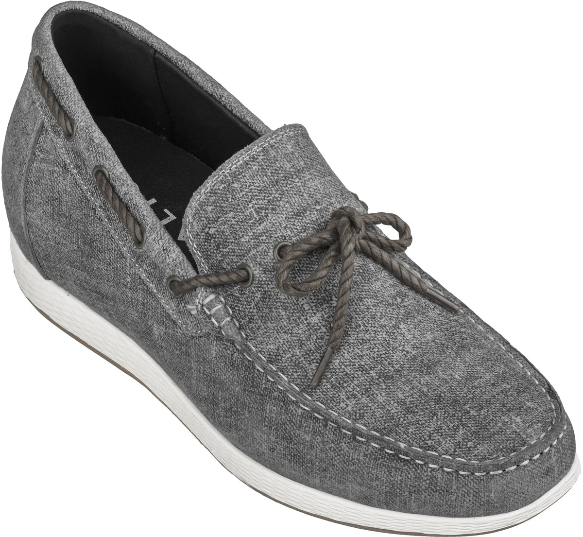 CALTO Denim Grey Boat Shoes - 2.4 Inches - S1101CasualTorqelo.com