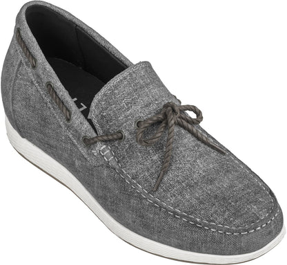 CALTO Denim Grey Boat Shoes - 2.4 Inches - S1101CasualTorqelo.com