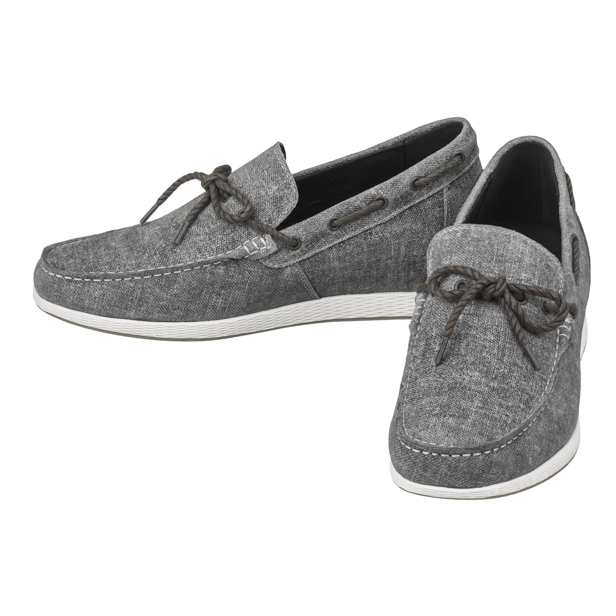 CALTO Denim Grey Boat Shoes - 2.4 Inches - S1101CasualTorqelo.com