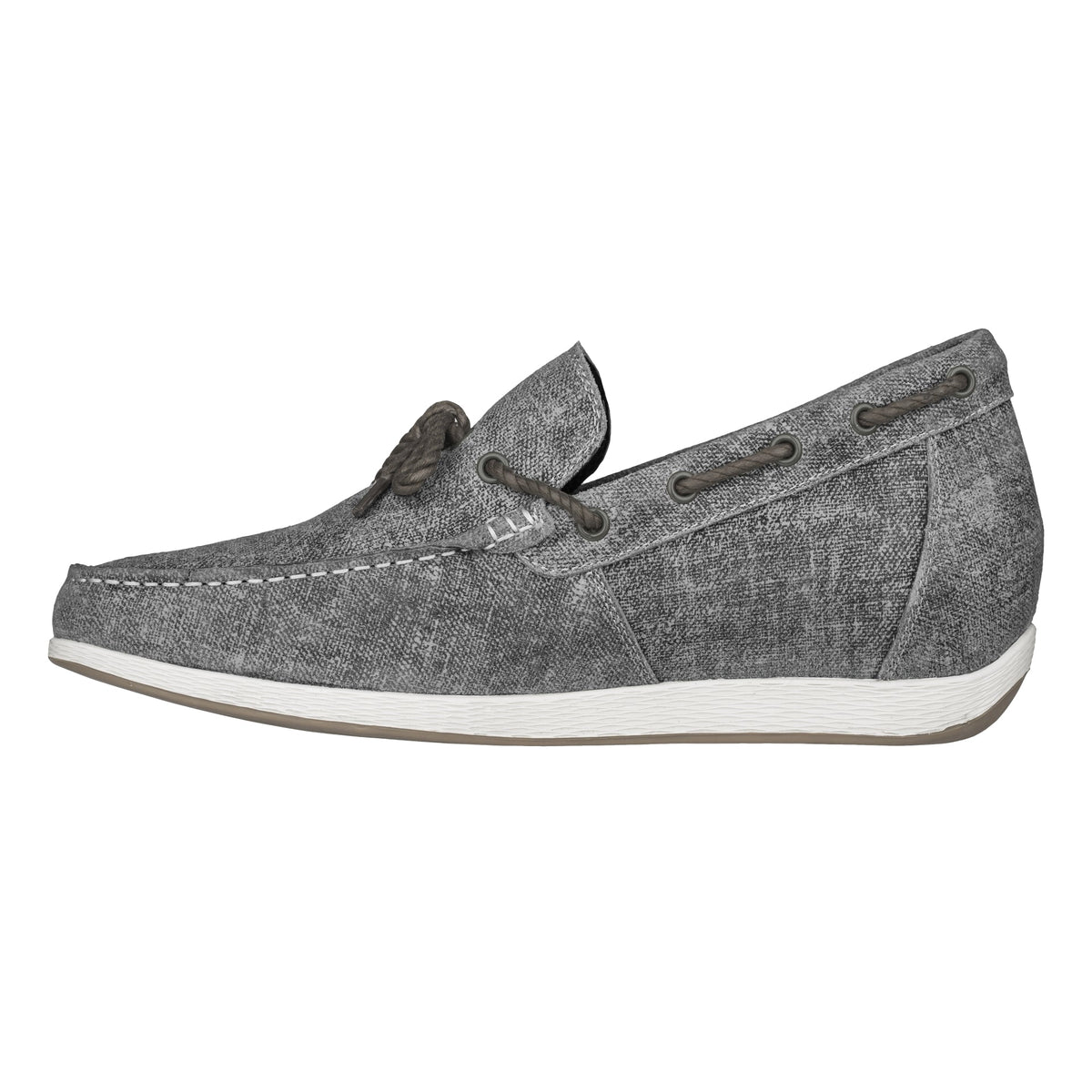 CALTO Denim Grey Boat Shoes - 2.4 Inches - S1101CasualTorqelo.com