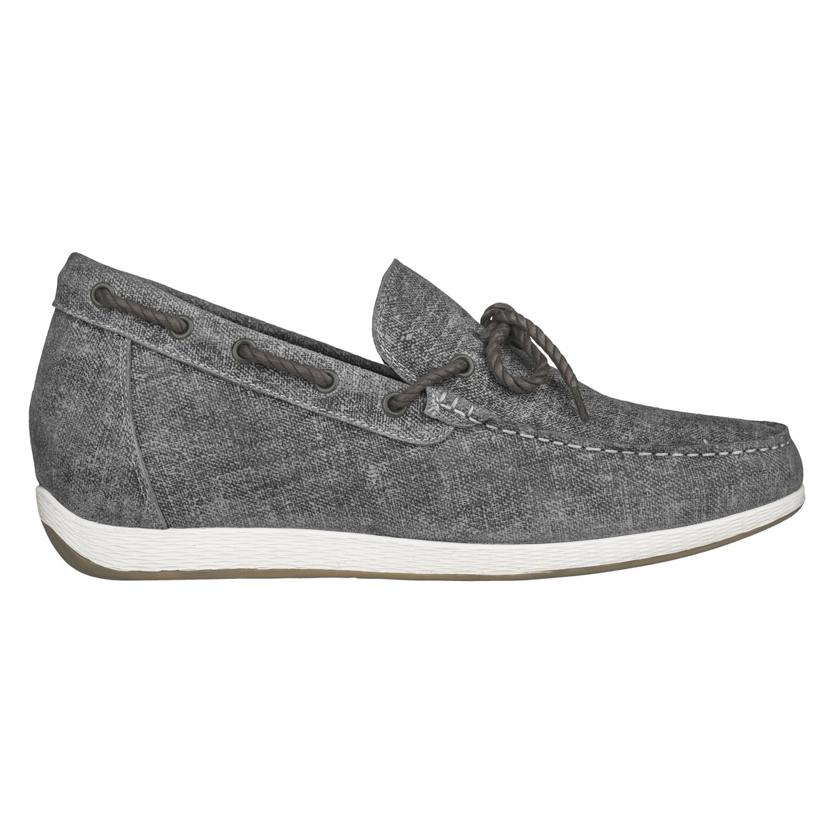 CALTO Denim Grey Boat Shoes - 2.4 Inches - S1101CasualTorqelo.com