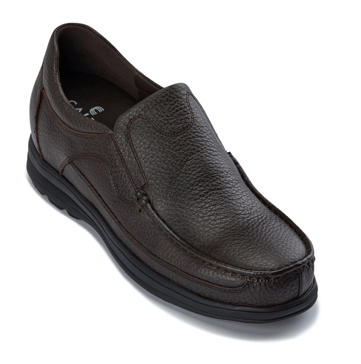 CALTO - G1823 - 3 Inches Taller (Brown) - Lightweight Slip-On Loafer Dress ShoesCasualTorqelo.com