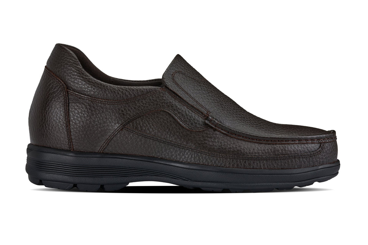 CALTO - G1823 - 3 Inches Taller (Brown) - Lightweight Slip-On Loafer Dress ShoesCasualTorqelo.com