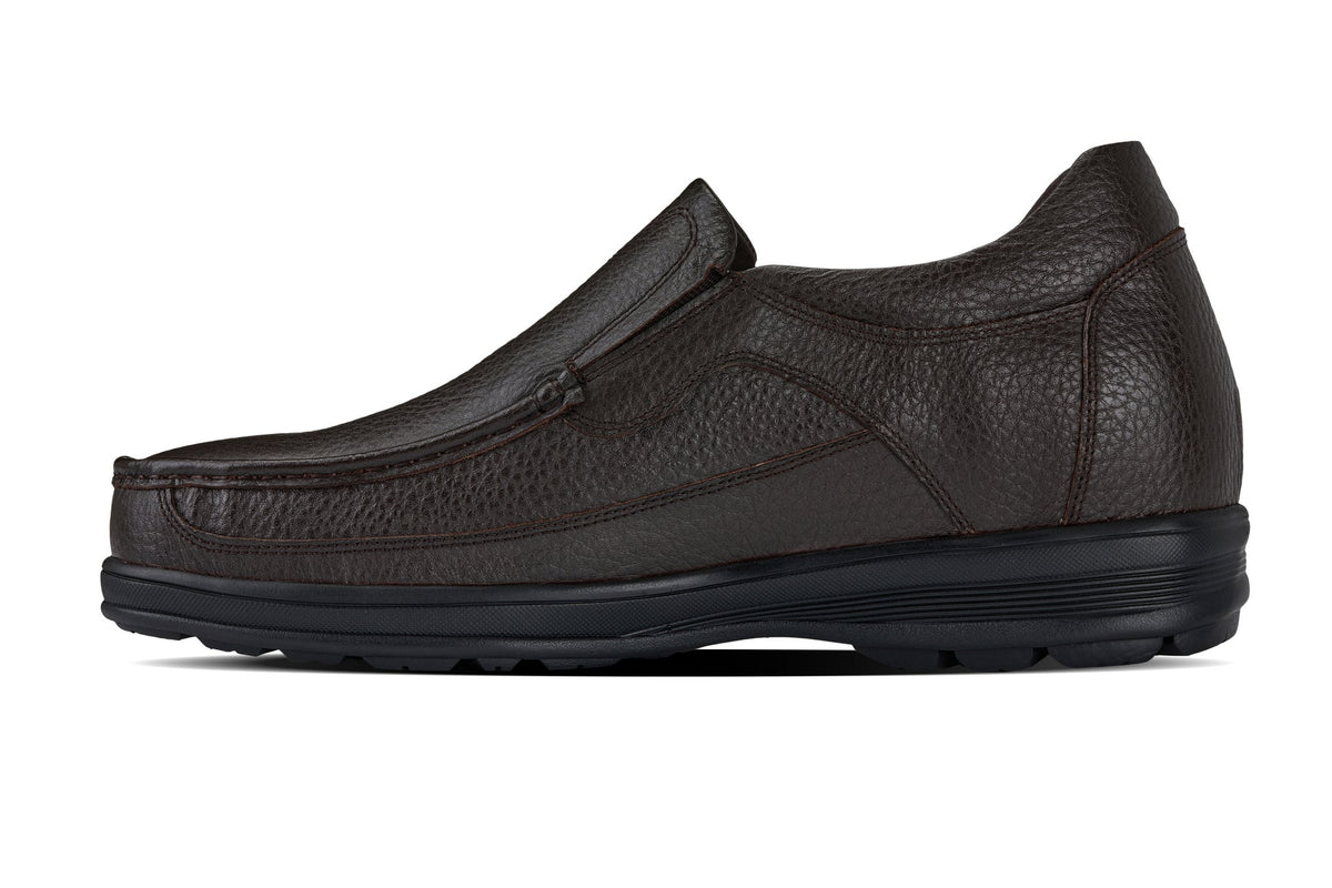 CALTO - G1823 - 3 Inches Taller (Brown) - Lightweight Slip-On Loafer Dress ShoesCasualTorqelo.com