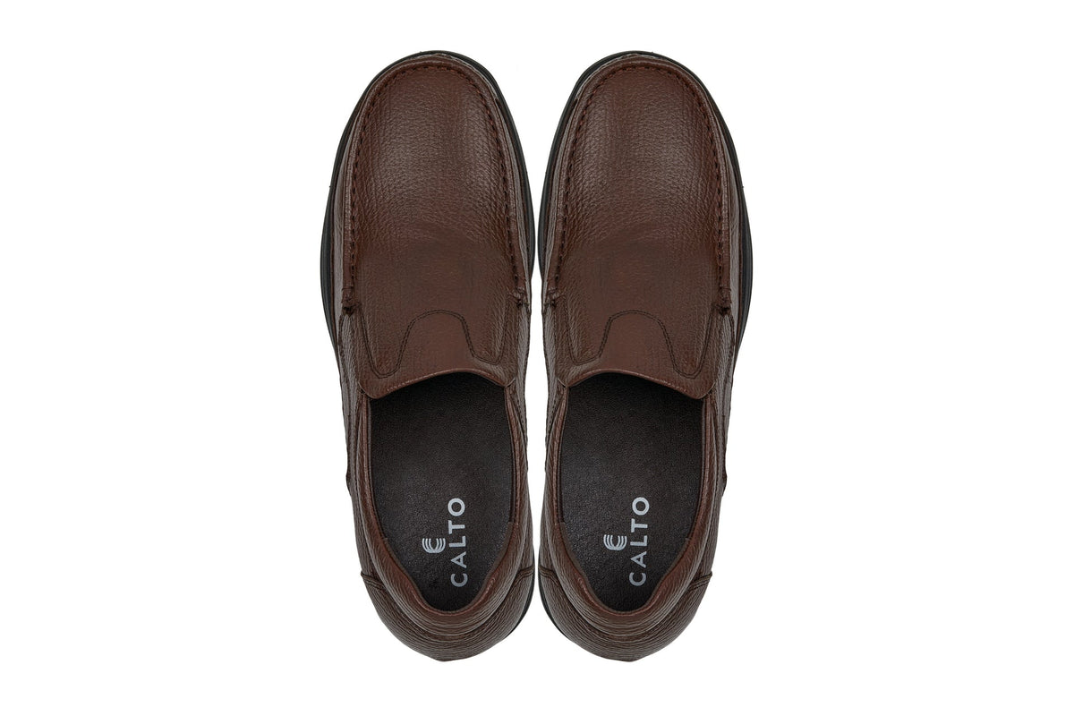 CALTO - G1827 - 3 Inches Taller (Brown) - LightweightCasualTorqelo.com