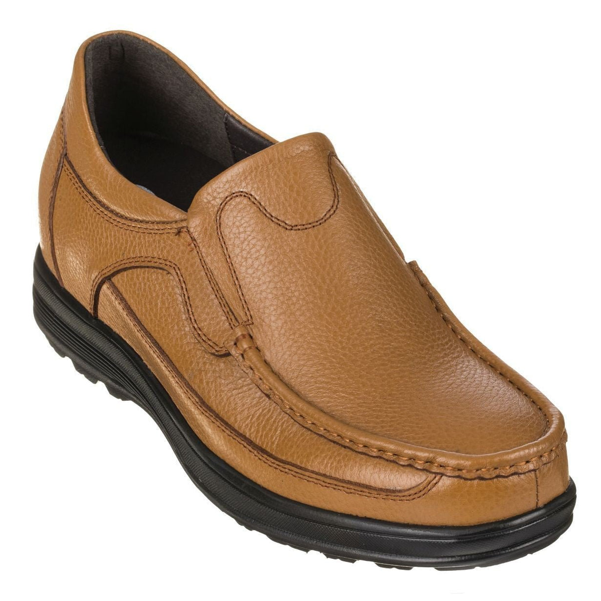 CALTO - G1829 - 3.2 Inches Taller (Tan Brown) - LightweightCasualTorqelo.com