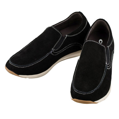 CALTO - G4903 - 2.8 Inches Taller (Nubuck Black) - Super LightweightCasualTorqelo.com