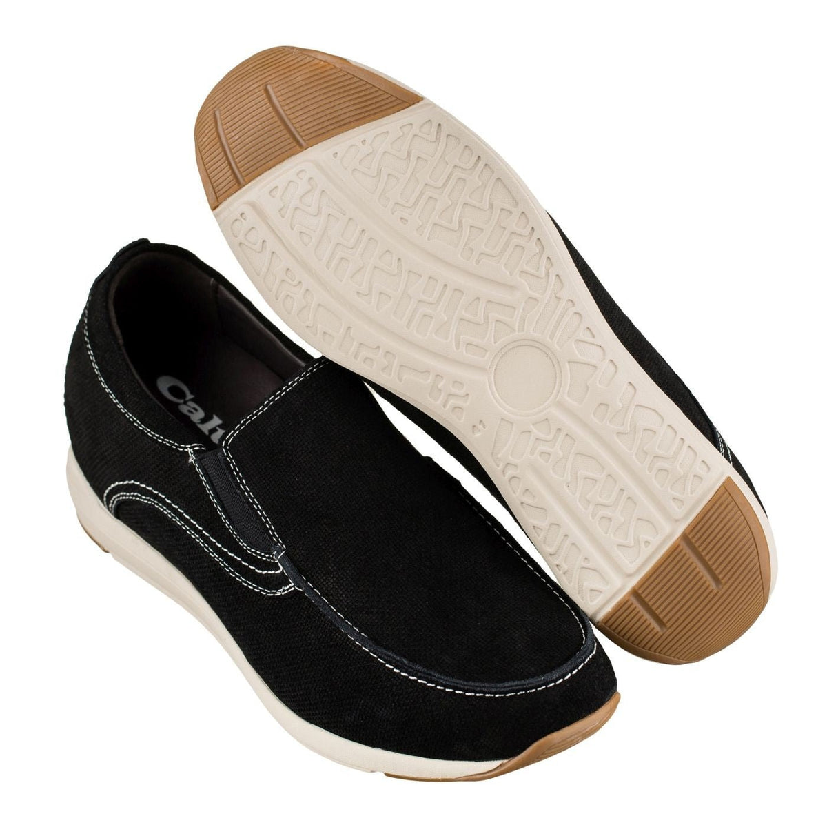 CALTO - G4903 - 2.8 Inches Taller (Nubuck Black) - Super LightweightCasualTorqelo.com