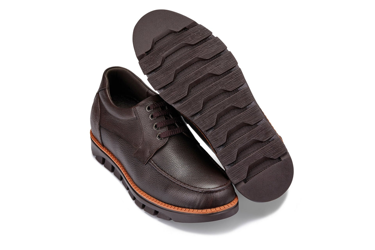 CALTO - G63811 - 3 Inches Taller (Dark Brown)CasualTorqelo.com