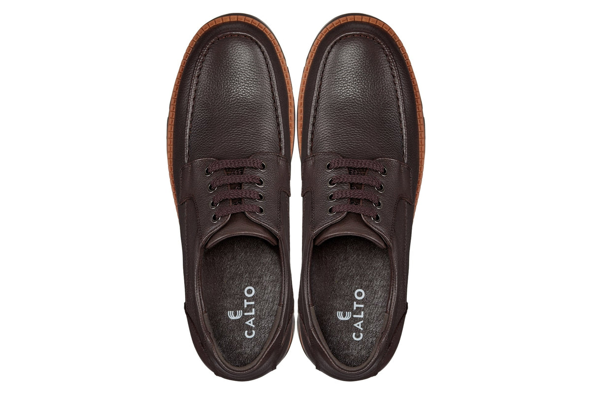 CALTO - G63811 - 3 Inches Taller (Dark Brown)CasualTorqelo.com