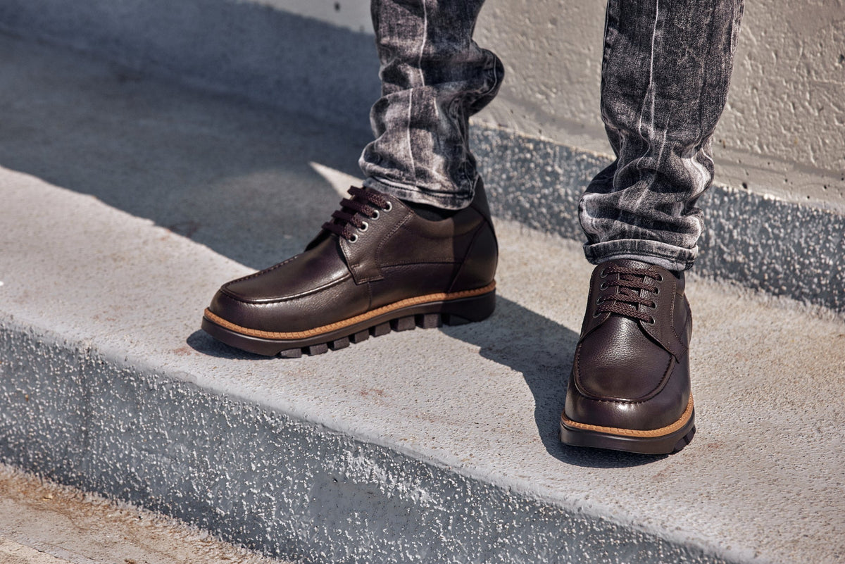 CALTO - G63811 - 3 Inches Taller (Dark Brown)CasualTorqelo.com