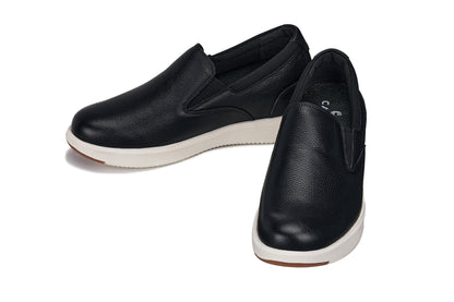 CALTO - J1420 - 2.8 Inches Taller (Onyx) - Leather LoafersCasualTorqelo.com
