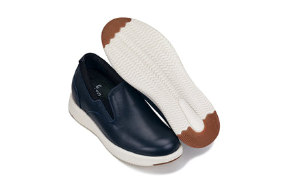 CALTO - J1421 - 2.8 Inches Taller (Dark Slate Blue) - Leather LoafersCasualTorqelo.com