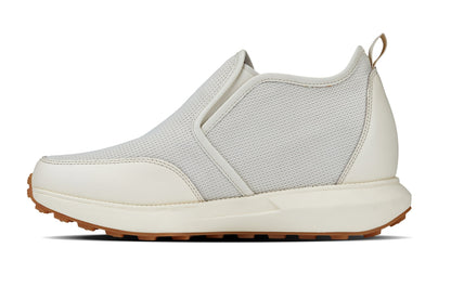 CALTO - J1434 - 3.3 Inches Taller (Off-White) - Casual Chunky Sole Sneaker LoafersCasualTorqelo.com
