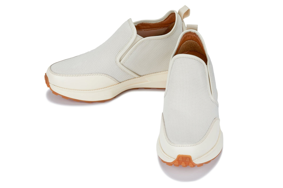 CALTO - J1434 - 3.3 Inches Taller (Off-White) - Casual Chunky Sole Sneaker LoafersCasualTorqelo.com