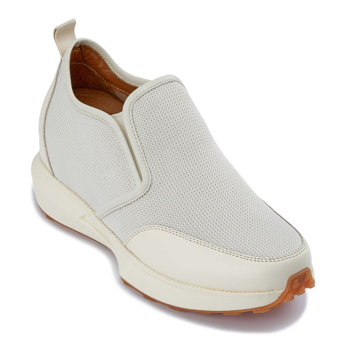 CALTO - J1434 - 3.3 Inches Taller (Off-White) - Casual Chunky Sole Sneaker LoafersCasualTorqelo.com
