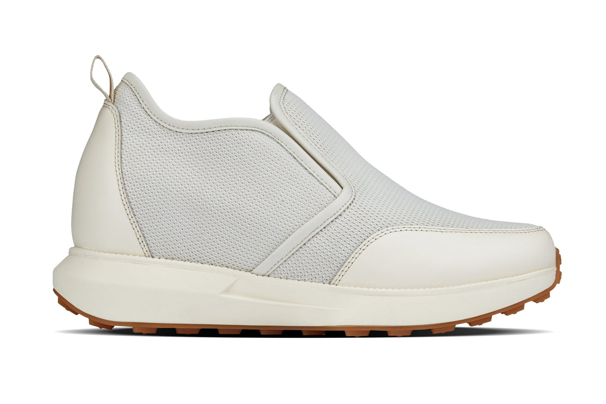 CALTO - J1434 - 3.3 Inches Taller (Off-White) - Casual Chunky Sole Sneaker LoafersCasualTorqelo.com