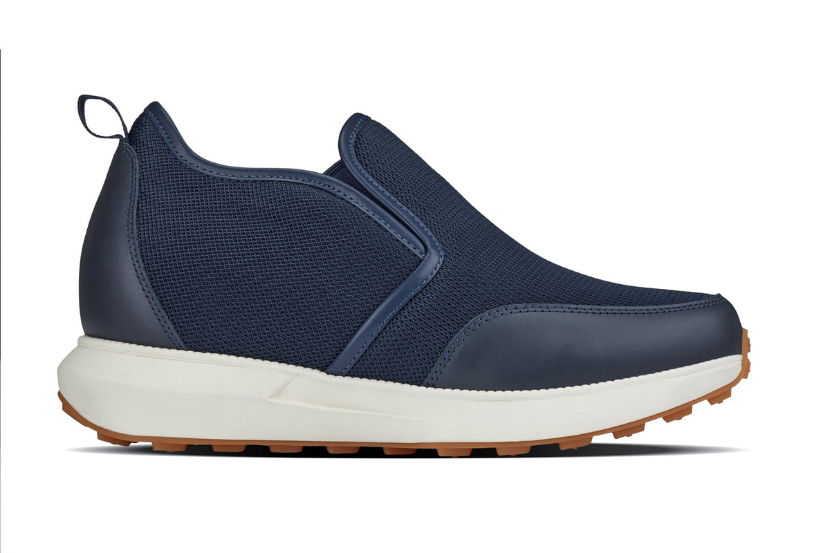 CALTO - J1435 - 3.3 Inches Taller (Dark Blue) - Casual Chunky Sole Sneaker LoafersCasualTorqelo.com