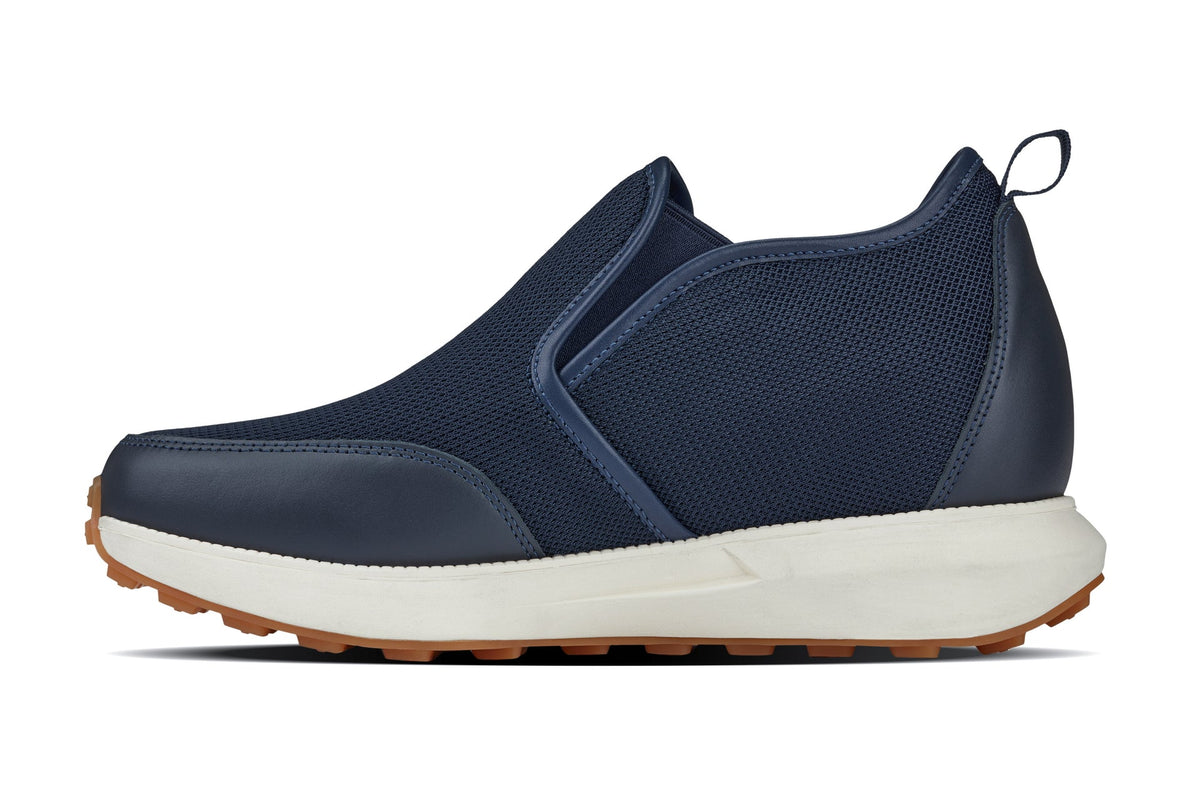 CALTO - J1435 - 3.3 Inches Taller (Dark Blue) - Casual Chunky Sole Sneaker LoafersCasualTorqelo.com