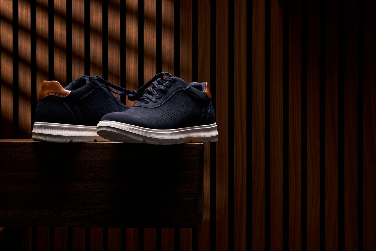 CALTO - J1582 - 2.6 Inches Taller (Navy) - Lightweight Casual WalkersCasualTorqelo.com