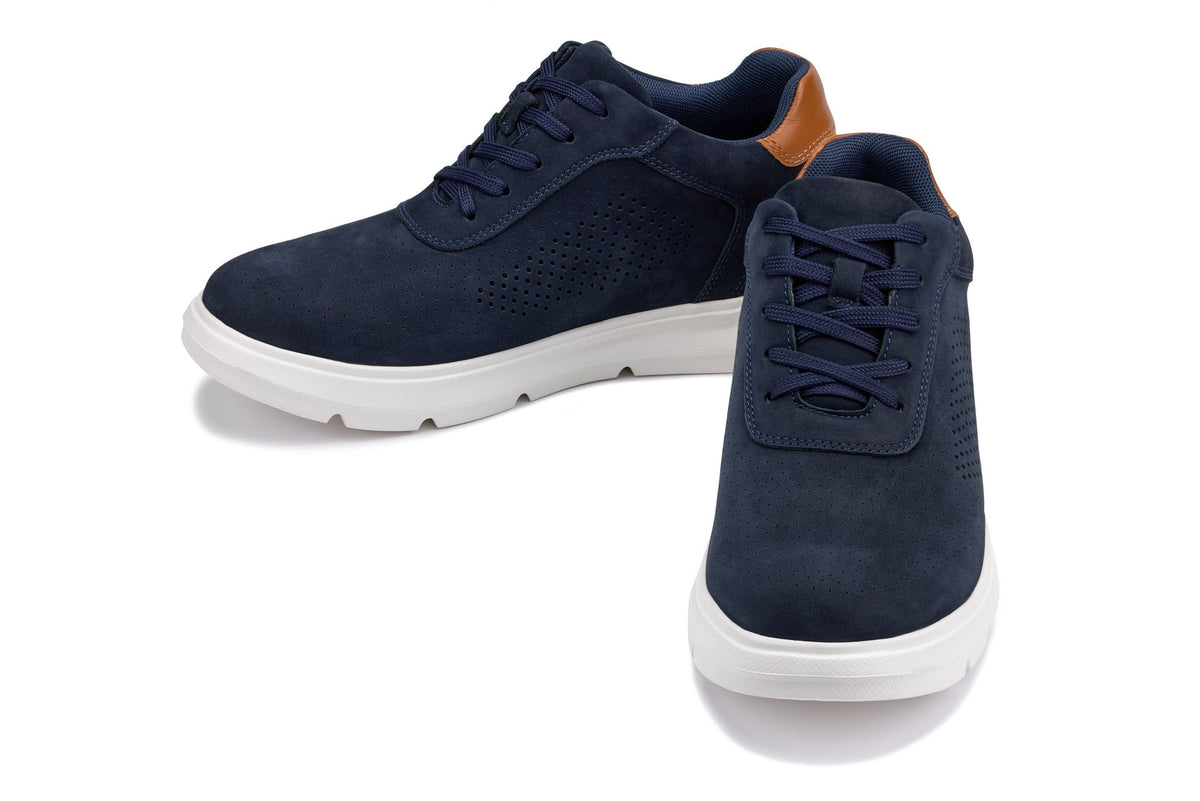 CALTO - J1582 - 2.6 Inches Taller (Navy) - Lightweight Casual WalkersCasualTorqelo.com