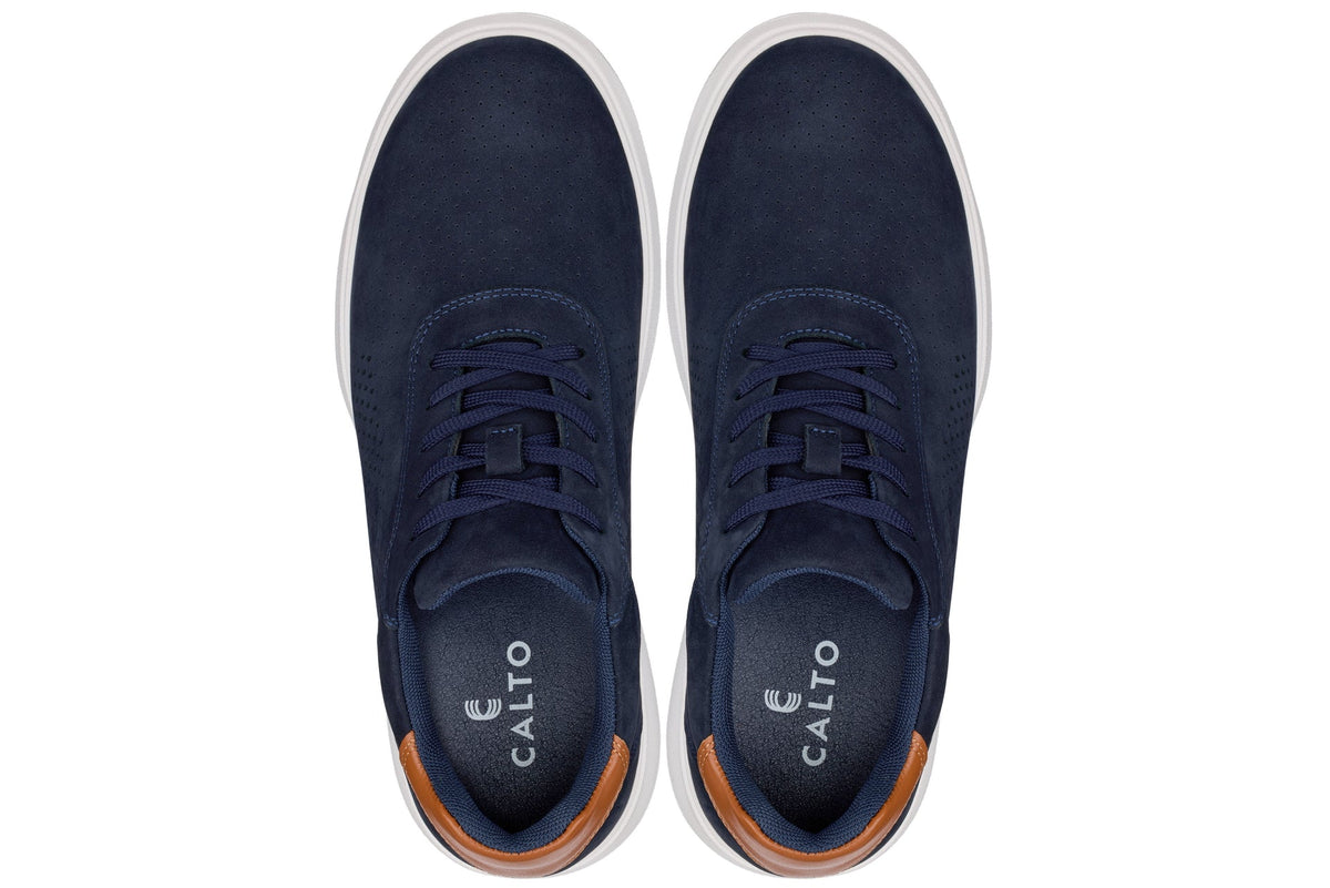 CALTO - J1582 - 2.6 Inches Taller (Navy) - Lightweight Casual WalkersCasualTorqelo.com