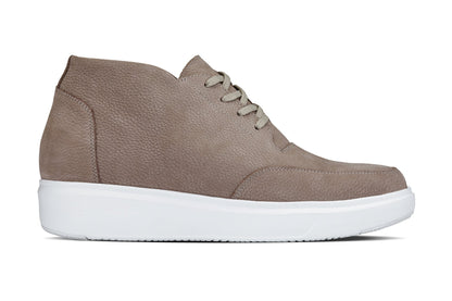 CALTO - J1770 - 3.2 Inches Taller (Khaki) - Casual Chunky Sole Boots – Soft Pebble Grain Nubuck LeatherCasualTorqelo.com