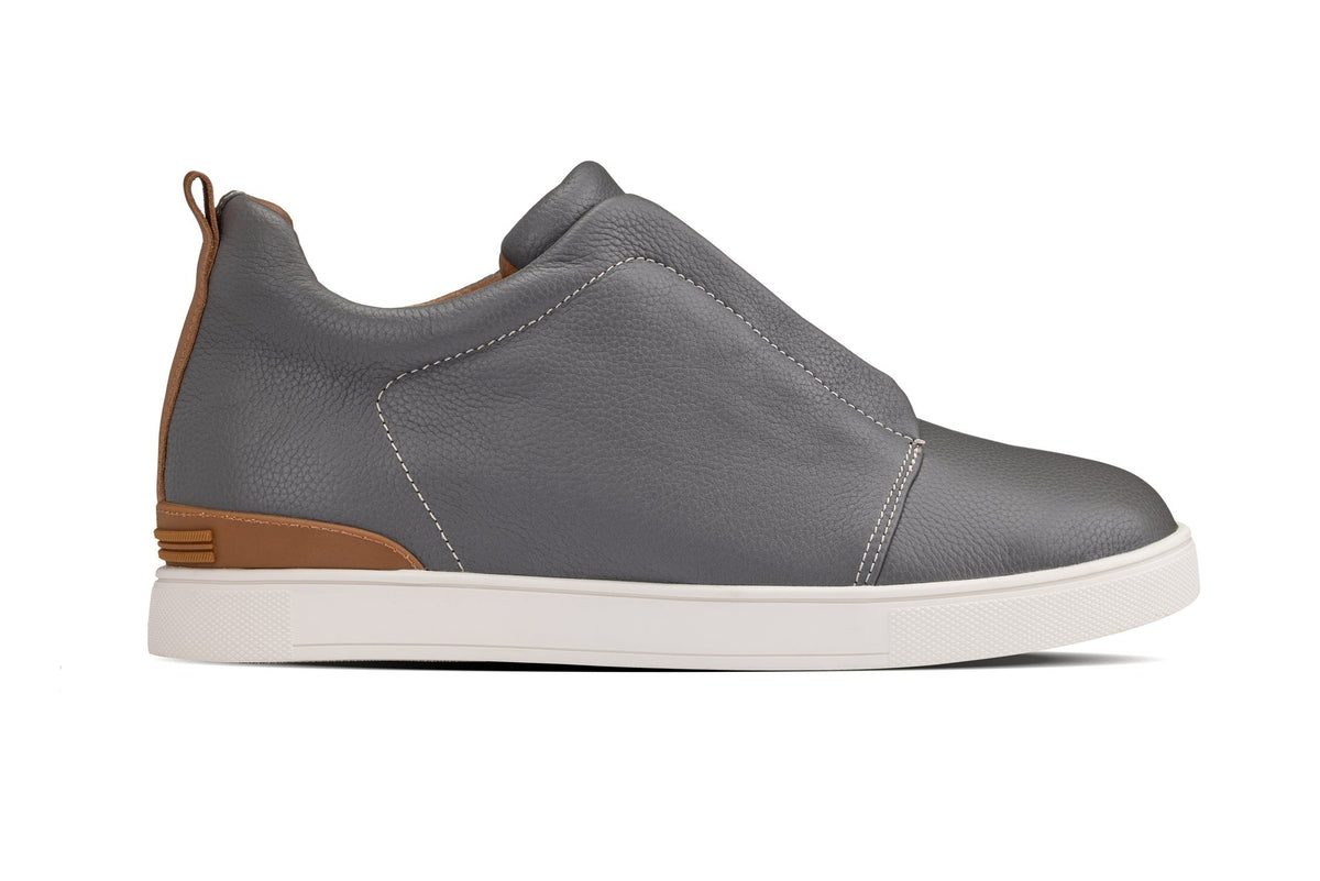 CALTO - J1935 - 2.6 Inches Taller (Grey) - Slip-On SnoafersCasualTorqelo.com