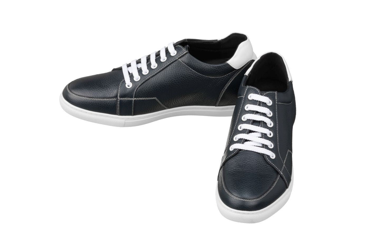 CALTO - K0082 - 2.5 Inches Taller (Dark Blue/White)CasualTorqelo.com