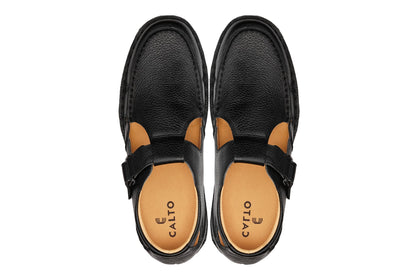 CALTO - K0751 - 2.8 Inches Taller (Black) - Lightweight Casual Fisherman SandalSandalsTorqelo.com