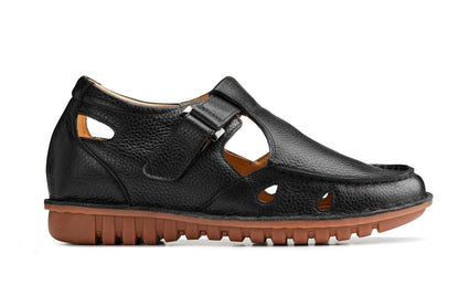CALTO - K0751 - 2.8 Inches Taller (Black) - Lightweight Casual Fisherman SandalSandalsTorqelo.com