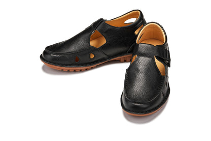 CALTO - K0751 - 2.8 Inches Taller (Black) - Lightweight Casual Fisherman SandalSandalsTorqelo.com