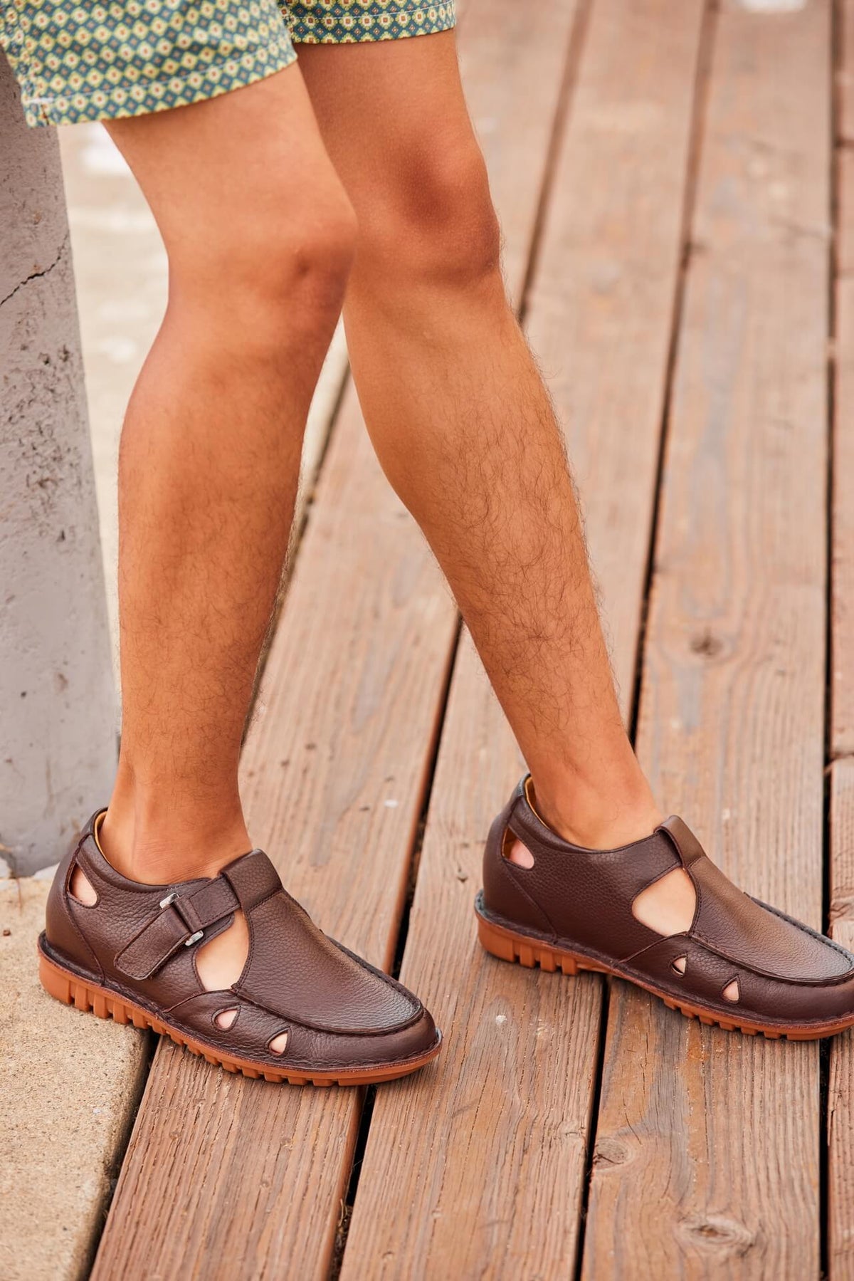 CALTO - K0752 - 2.8 Inches Taller (Coffee Brown) - Lightweight Casual Fisherman SandalSandalsTorqelo.com