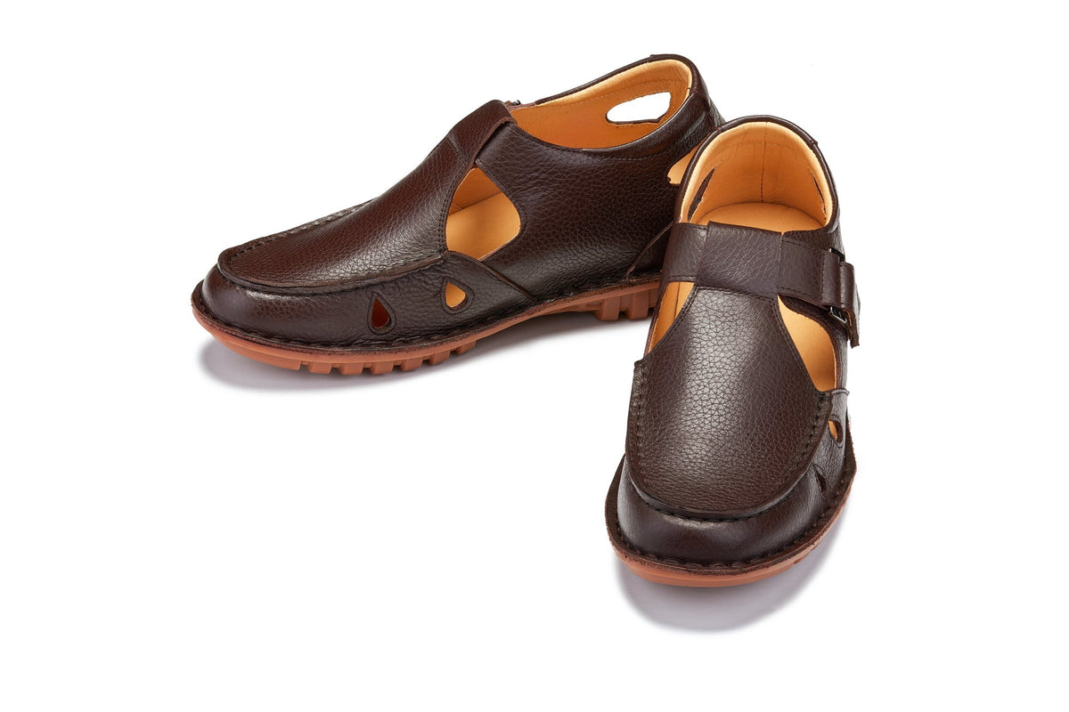 CALTO - K0752 - 2.8 Inches Taller (Coffee Brown) - Lightweight Casual Fisherman SandalSandalsTorqelo.com