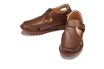 CALTO - K0753 - 2.8 Inches Taller (Camel Brown) - Lightweight Casual Fisherman SandalSandalsTorqelo.com