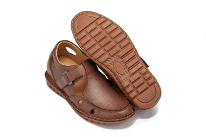CALTO - K0753 - 2.8 Inches Taller (Camel Brown) - Lightweight Casual Fisherman SandalSandalsTorqelo.com