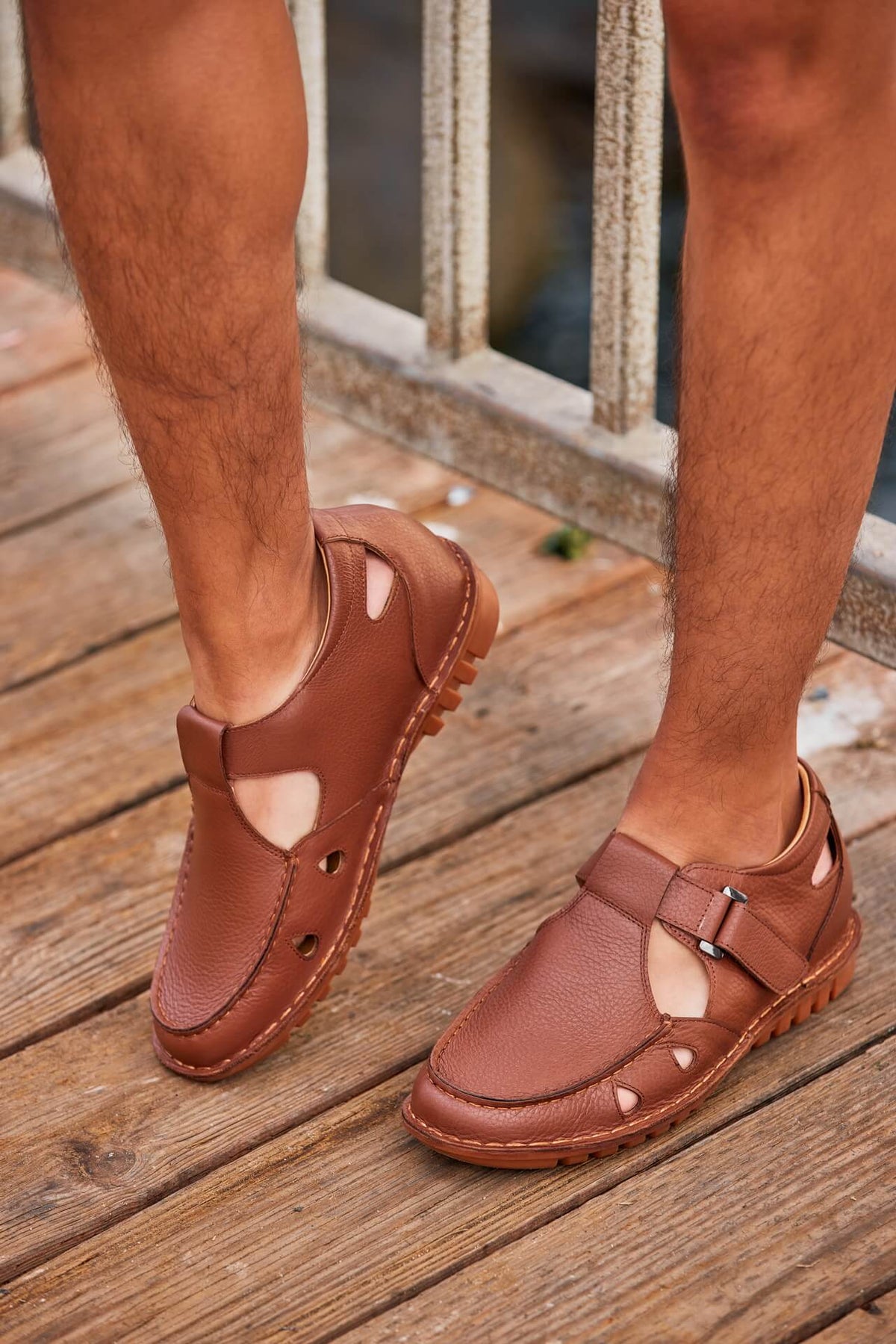CALTO - K0753 - 2.8 Inches Taller (Camel Brown) - Lightweight Casual Fisherman SandalSandalsTorqelo.com