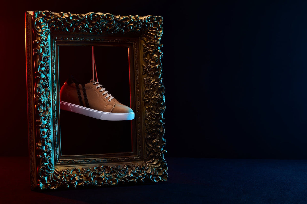CALTO - K1551 - 2.8 Inches Taller (Nubuck Tan) - Lace Up Casual SneakersCasualTorqelo.com